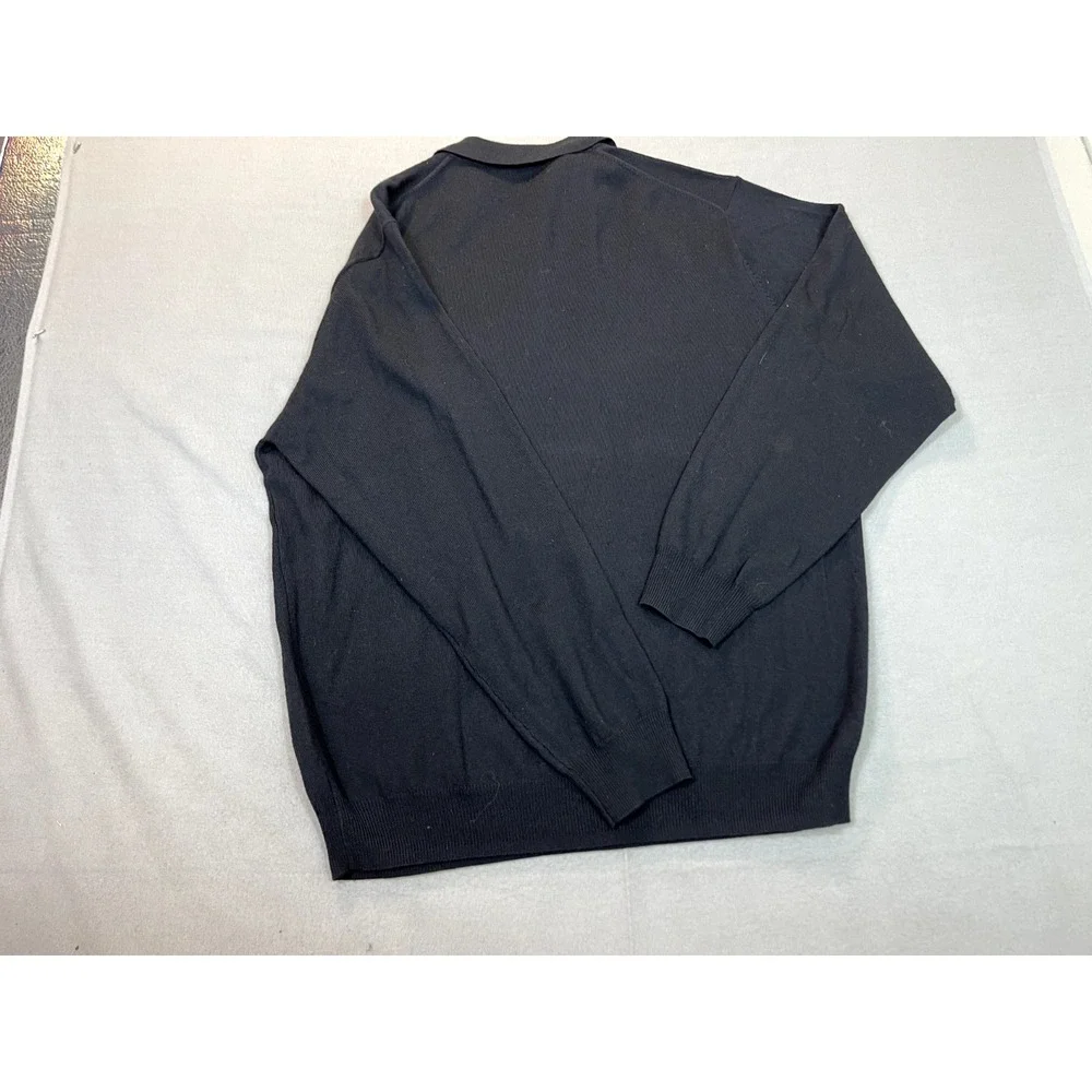 Jos.‎ A. Bank Sweater Merino Wool Large mens Black Sweatshirt